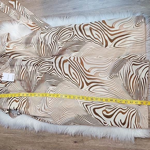 REISS | Rosie Animal Print Faux Wrap Style Dress - Picture 13 of 16